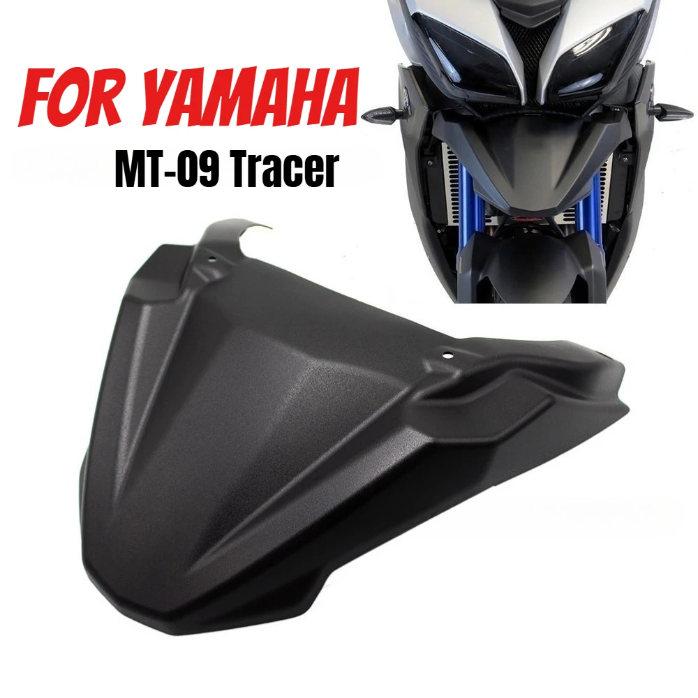 For Yamaha MT-09 MT09 Tracer Black Color Front Wheel Fender  Beak Nose Cone Extension Cover motorcycle Accessories