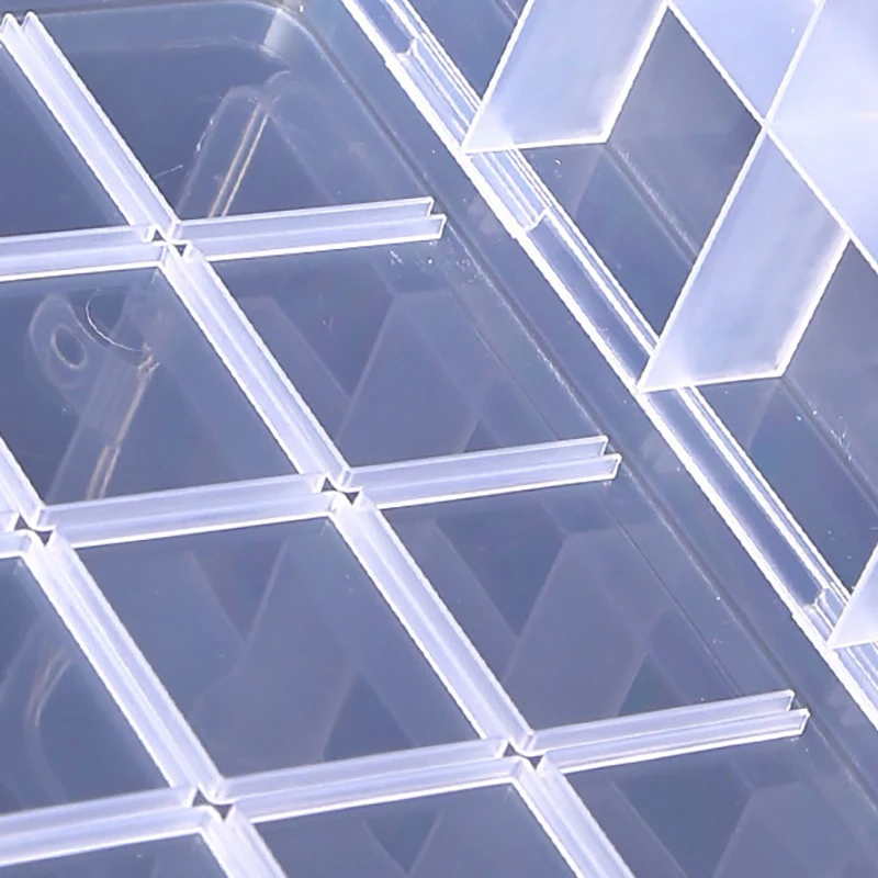 Portable Transparent Storage Box 40/12/28 Grids Plastic Clear Organizer With Cover Box For Jewelry Earrings Screw Nails Parts