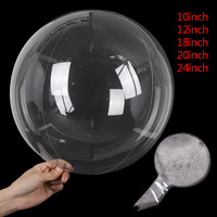 10/12/18/20/24inch Transparent Bobo Balloon 10Pcs Clear Bubble Ball Wedding Birthday Party Decoration Kids Favors Helium Globos