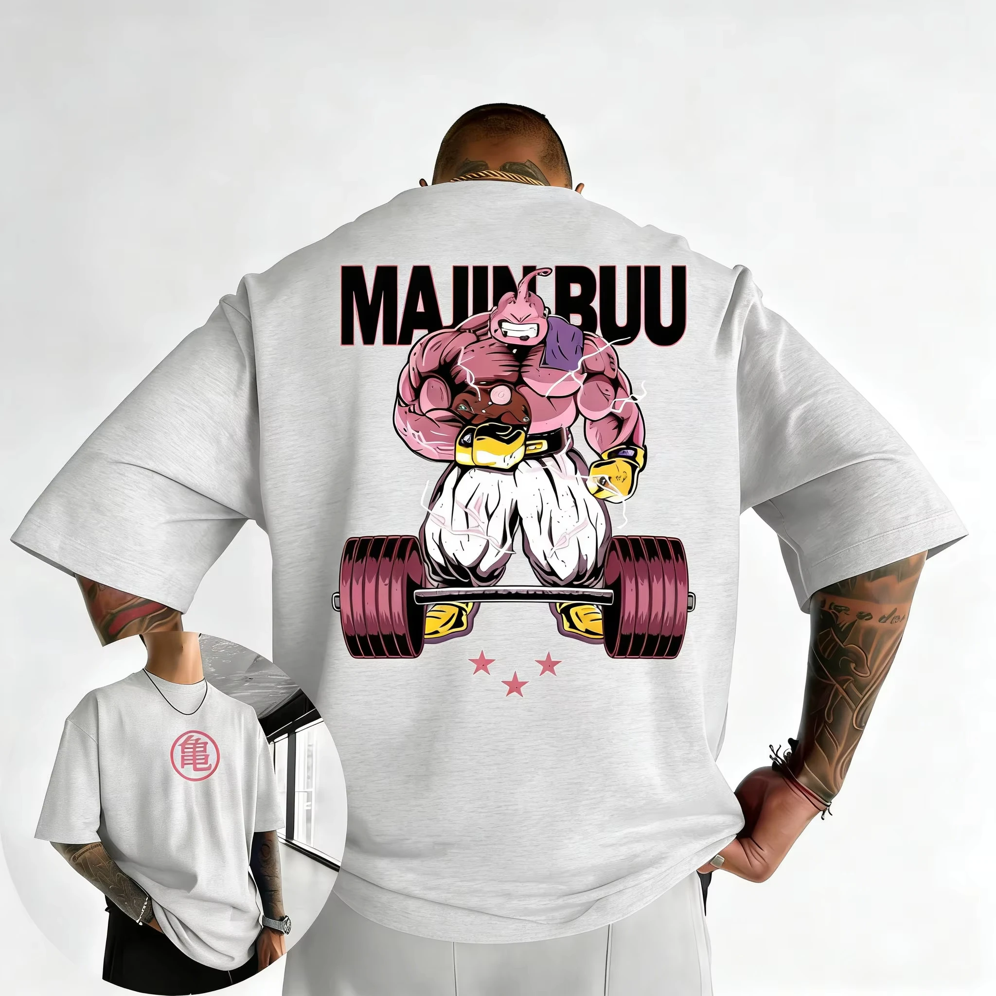 Dragon Ball Anime pure Cotton T-shirt 2026 Summer New Majin Buu Co Branded Men and Women Street Hip Hop Casual Short Sleeve Top