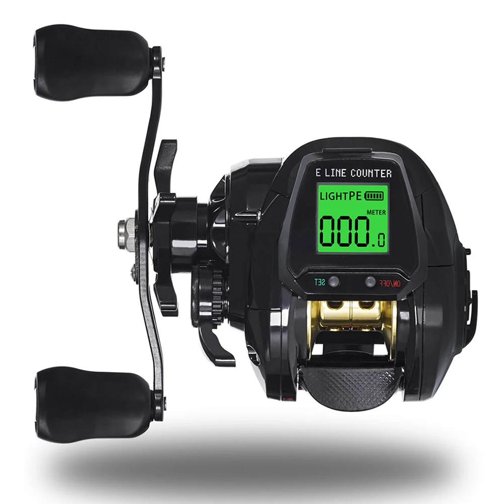 7.2:1 Bite Alarm Digital Fishing Baitcasting Reel Line Counter Depth Position Rechargeable Fishing Reel Parts