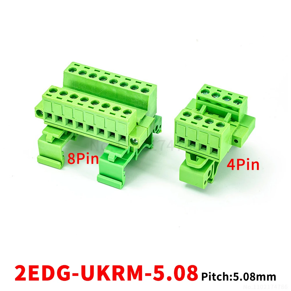 (1 Set) KF 2EDG-UKRM-5.08mm Rail-mounted, double-flanged 35-track pluggable terminal block connection kit 15EDG UKRM 5.08
