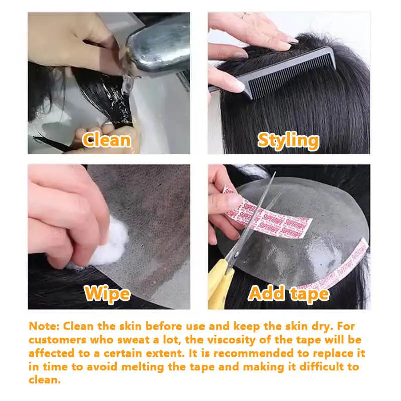 Male Hair Prosthesis Silicone Microskin Base 100% Human Hair Replacement Mens Toupee Breathable Biological Scalp Wigs For Men