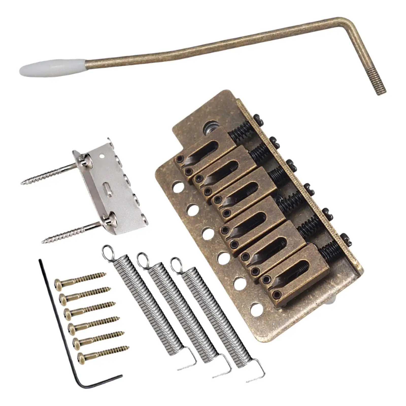 Guitar Tremolo Bridge Single Tremolo Bridge Zinc Alloy with Wrench Screws for 6 Strings Electric Guitar Accessories Replacement