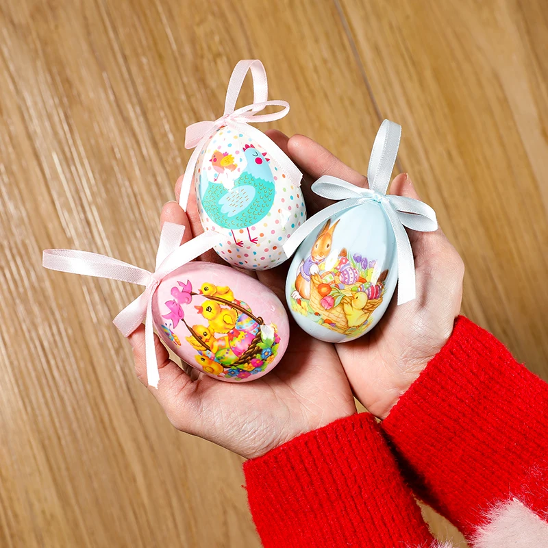 3 Pcs Easter Eggs Bunny Easter Decoration Basket 7 Cm Foam Eggs Home Decor Festoons Hen Party Room Deco Easter Decoration 2024