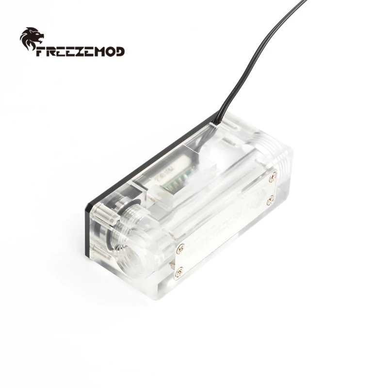 FREEZEMOD PC Water Cooling Temperature Display Digital Monitor WDXS-T1 Transparent Acrylic Edition with RGB Pass-Through