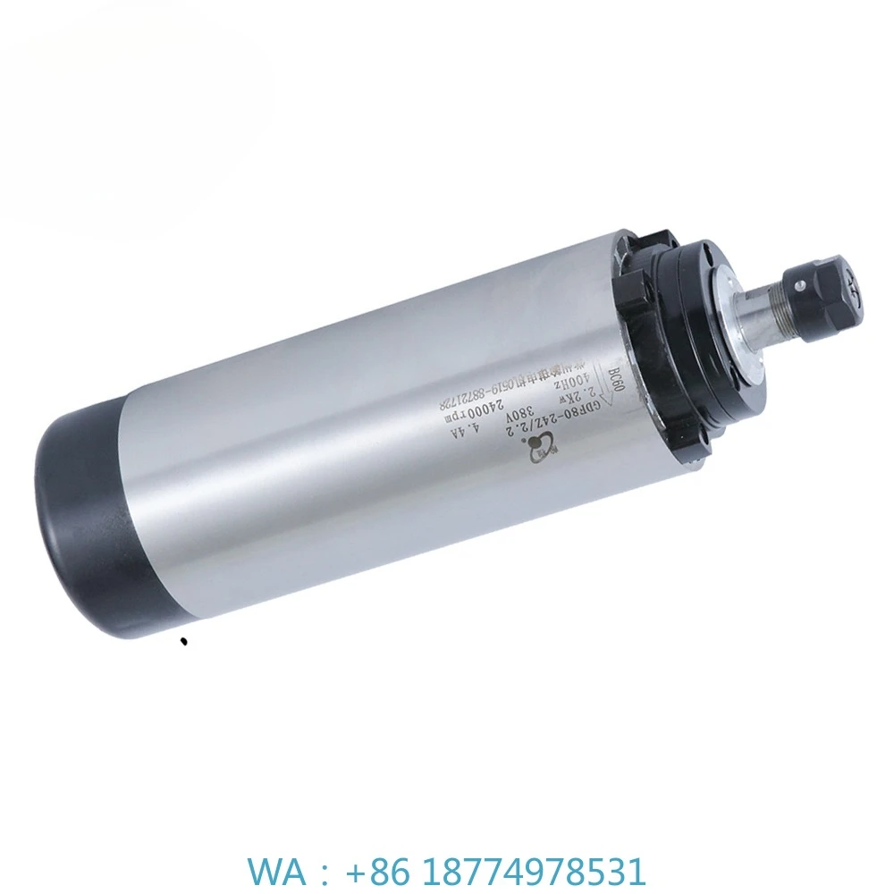 Ge forma redonda ferramenta de resfriamento de ar SpindleDF80-24Z/2.2 er16 2.2kw 80mm hqd cnc máquina ferramenta spindl