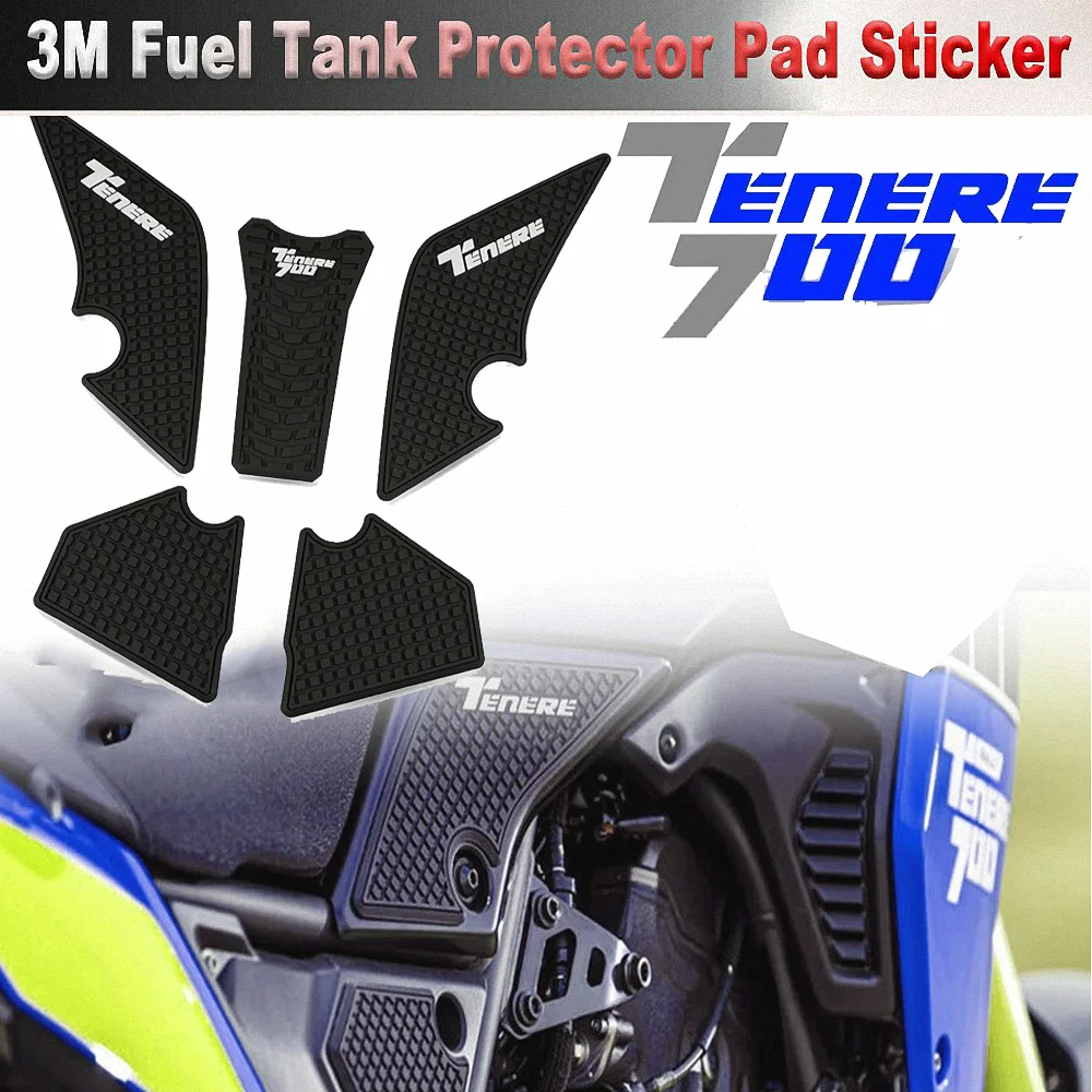 

For Yamaha Tenere 700 Tank Pad Stickers Motorcycle Accessories Fueltank Protector Tankpad Side Decal Slip On XTZ Tenere700 Rally