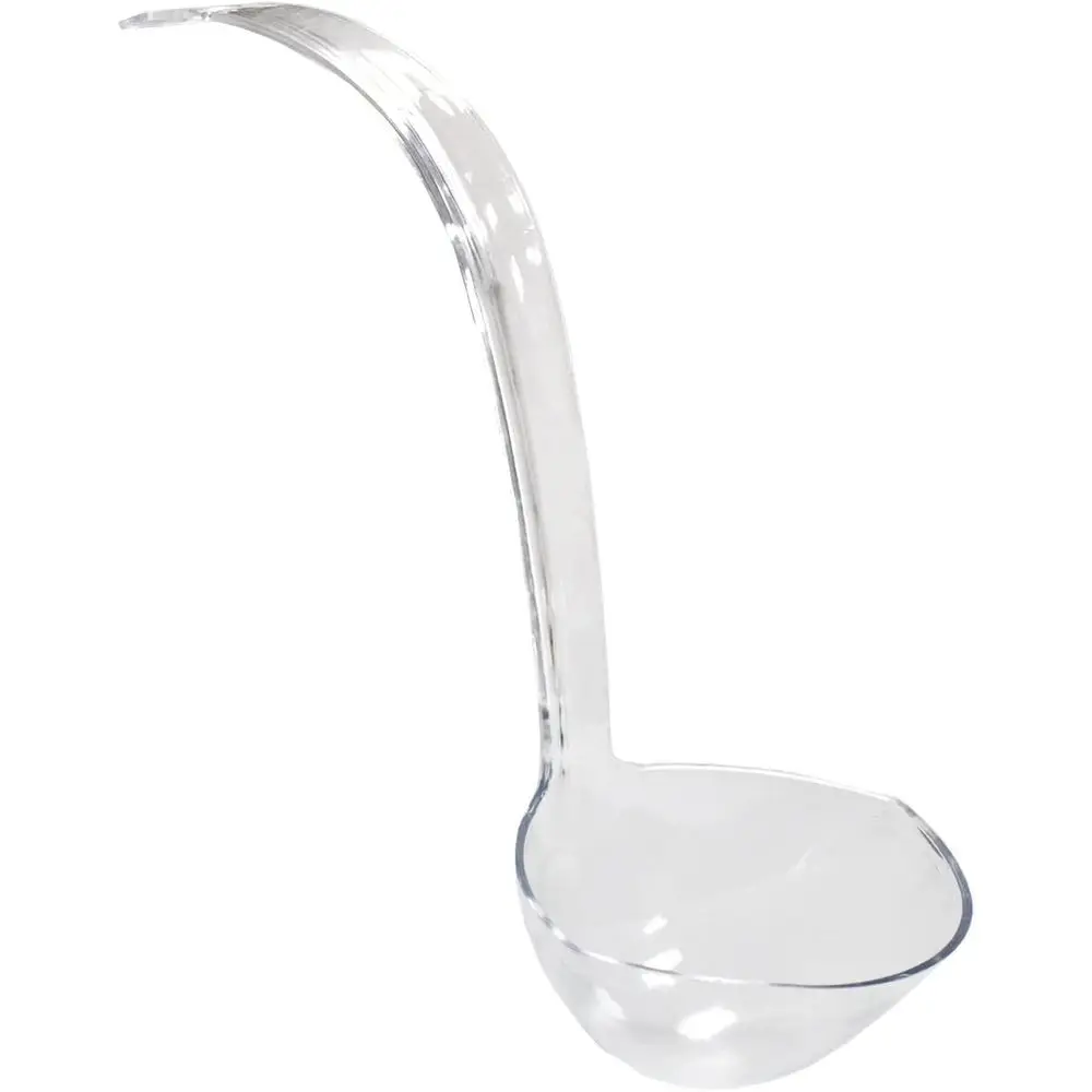 

5oz Clear Plastic Punch Ladle with Hanging Hole, 13x4.25 Inches - Serving & Cooking, Ideal for Soups, Gravies, Stews, and Sauces