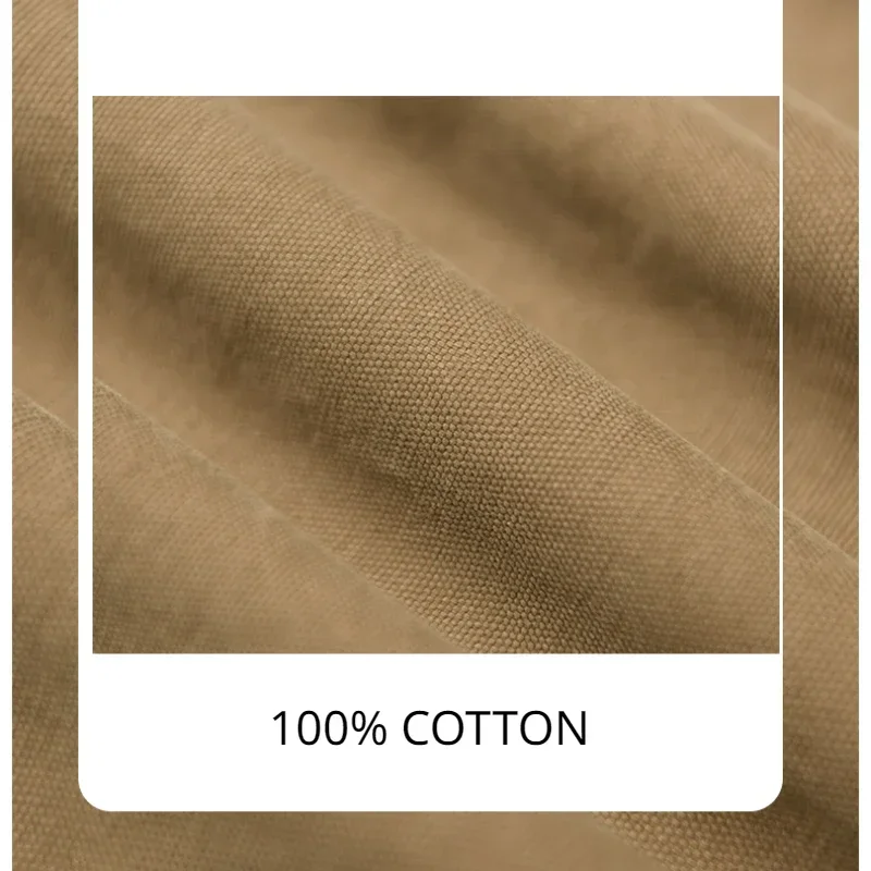 Spring Autumn New 100% Cotton Retro Cargo Pants for Men Clothing Loose Daily Joggers Men Trousers AZ630