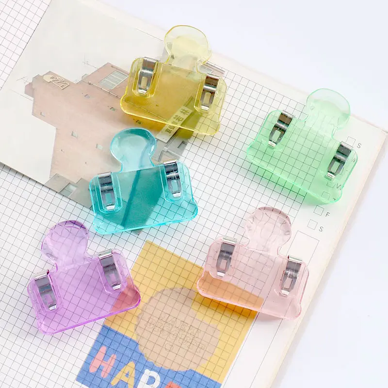 

5pcs/Lot... Simplicity Paper Clip Transparent Visiable Acrylic Clip Note Holder Scrapbook Clip Office Supplies School Stationery