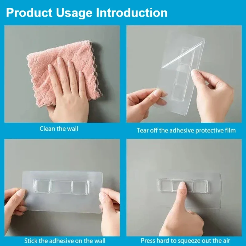 Non Punching Strong Adhesive Wall Mounted Tissue Box Storage Patch Durable Non Marking Adhesive Patch