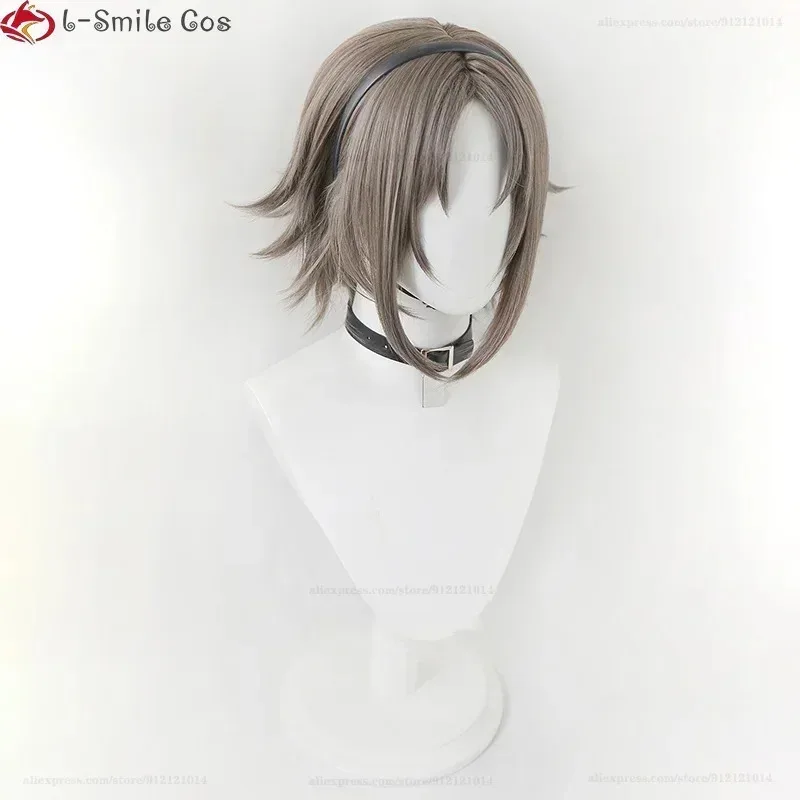 CyHigh Quality VTuber NIJISANJI Luxiem Mysta Rias Cosplay Wig Dark Grey Short Heat Resistant Synthetic Hair Halloween Party Wigs