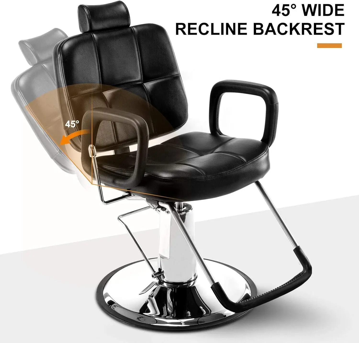 hand Hydraulic Recline Barber Chair Salon Chair for Hair Stylist Heavy Duty Tattoo Chair Shampoo Beauty Salon Equipment