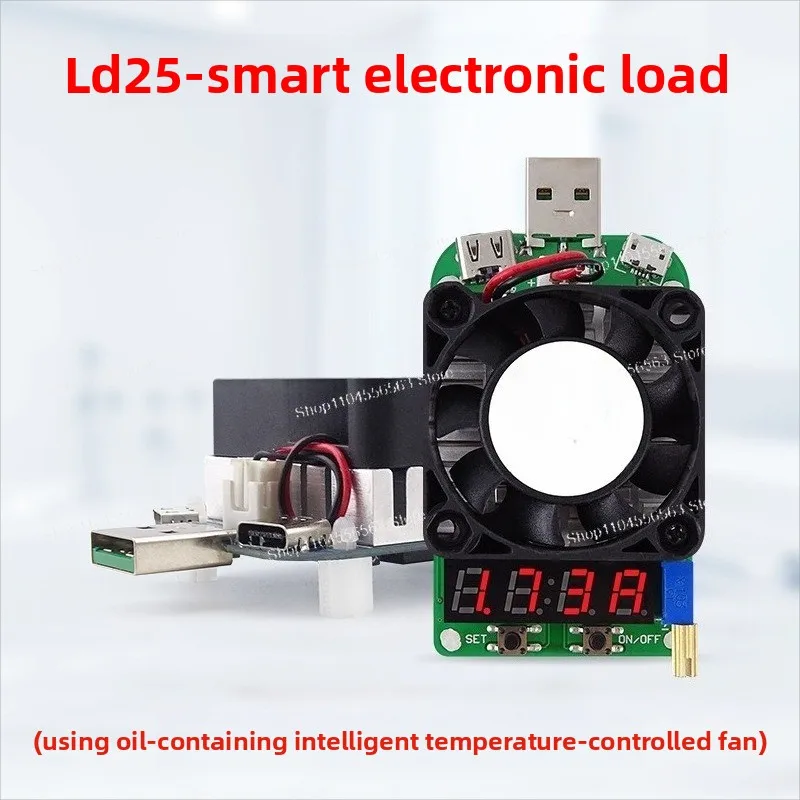 LD25 USB electronic load - digital voltage ammeter + battery aging detector, adjustable resistance function