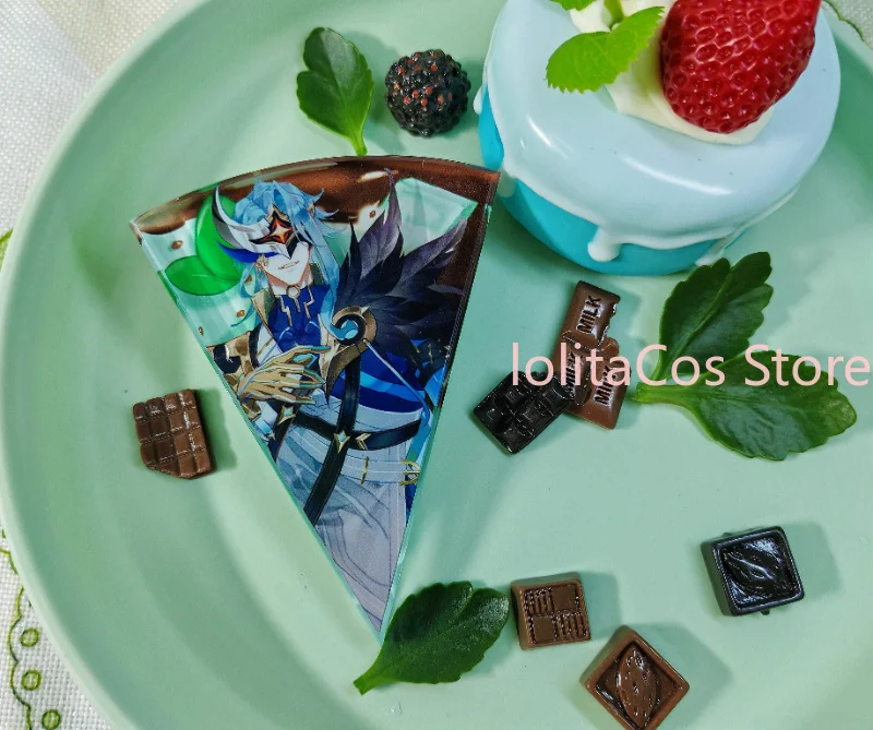Genshin Impact Il Dottore The Doctor Anime Acrylic Brick Cake Desktop Ornament Room Decor Collection Birthday Gift Cosplay Xmas