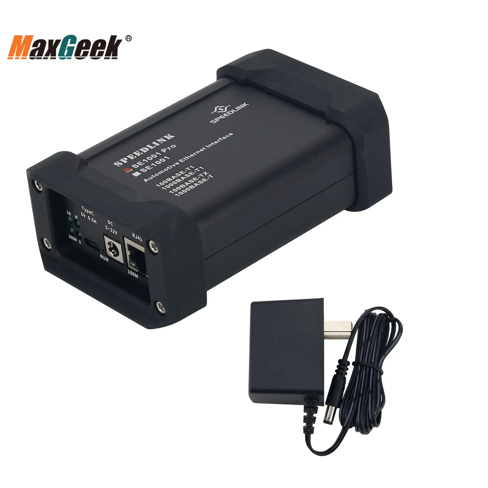 Maxgeek SPEEDLINK SE1001 Pro 1000Base-T1 motoryzacyjny moduł interfejsu Ethernet do RJ45 obsługuje starszy tryb