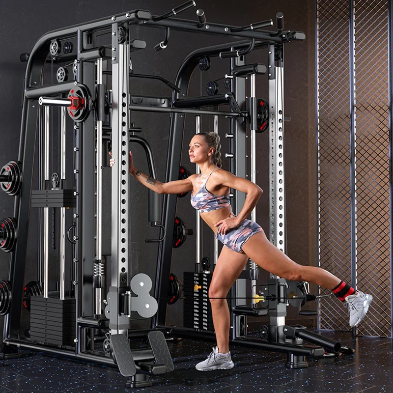 Multifunctional Home Gym Fitness Equipment Smith Machine for Sports Training featuring Cable Crossover & Optimal Arm Workouts