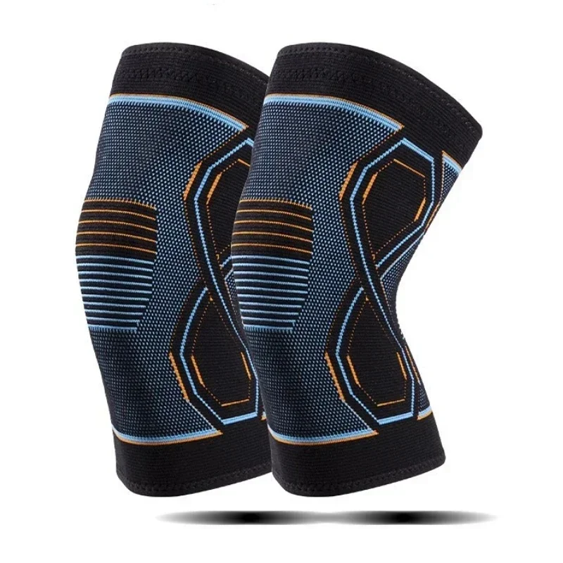 1PC Breathable Compression Knee Brace Elastic Knitted Knee Support Sleeve Non-slip Joint Pain Relief Knee Pad for Running Biking