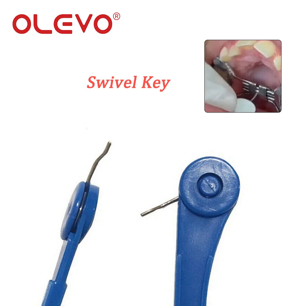 OLEVO 2 Pcs Dental Orthodontic Expander Swivel Keys Dentistry Expansion Screw Rapid Palatal Tools Odontologia Instruments