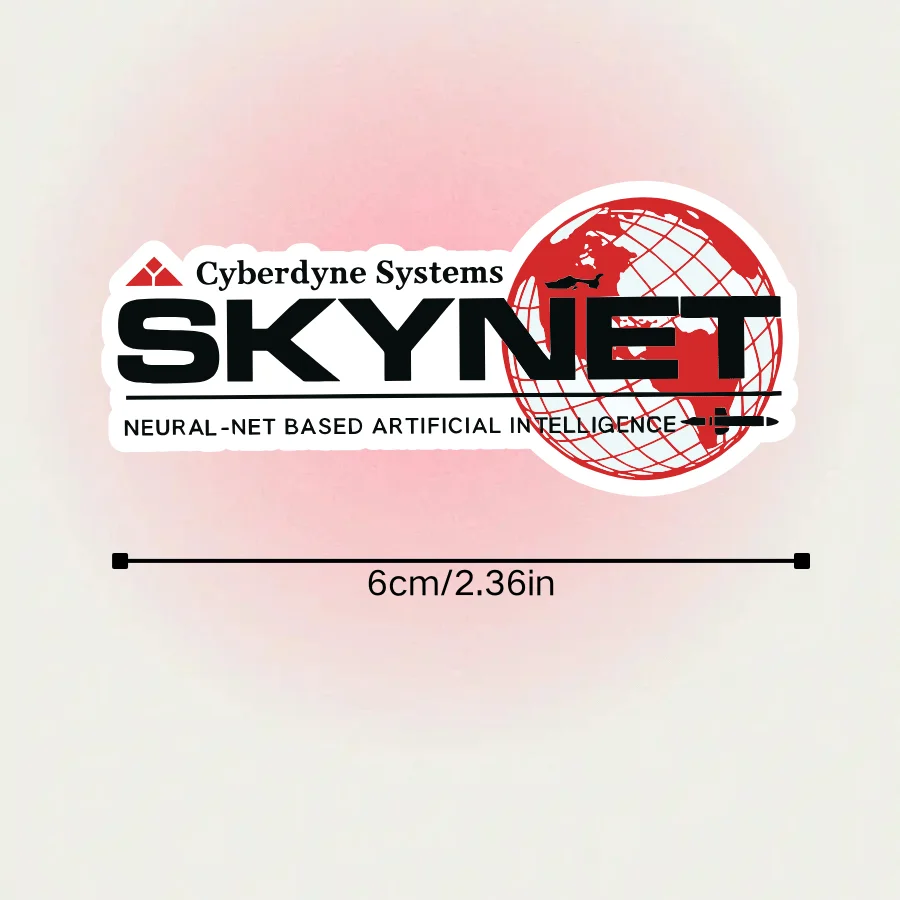 4Pcs Cyber Skynet Stickers, Holographic Terminator Waterproof Vinyl Decals for Car Laptop Water Bottle