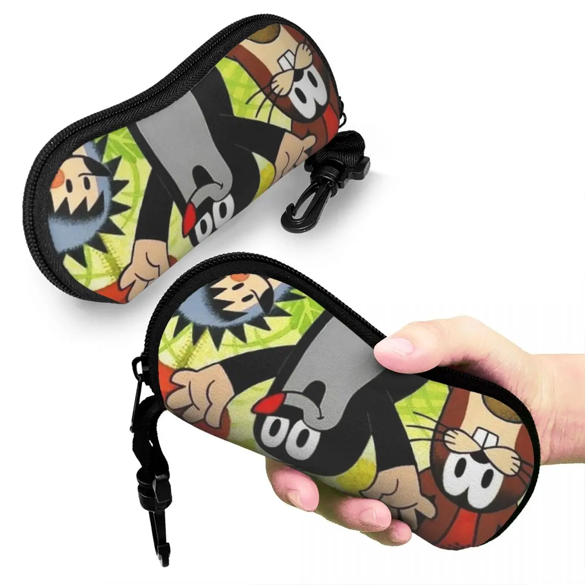 

Cute Happy Mole Krtek Shell Glasses Case Protective Sunglasses Box Women Men Soft Eyeglasses Bag Pouch