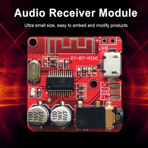 Bluetooth-compatible 5.0 Audio Receiver Board DC 3.7-5V MP3 Lossless Decoder Board Dual Channel Wireless Stereo Module for DIY