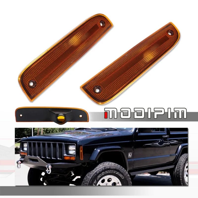 

Передний бампер, боковой габаритный фонарь, чехлы для Jeep Cherokee 1997 1998 1999 2000 2001, без лампы/розетки, автомобильные аксессуары