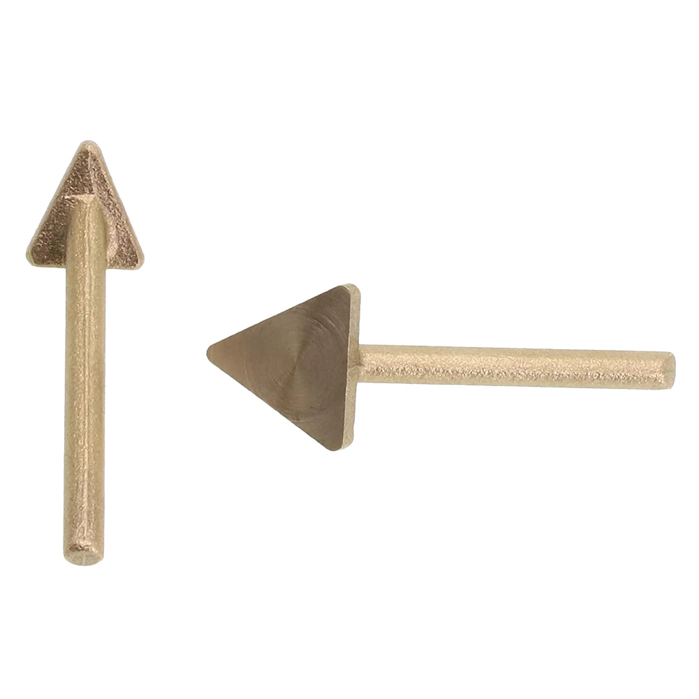 2pcs Plastic Welder Soldering Iron Tips Copper Plastic Repair Triangular Smoothing Head Welding Tips