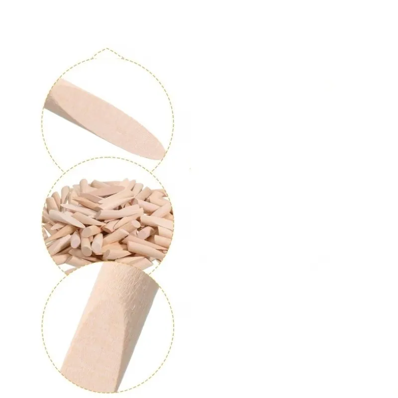 27 pcs Solid Wood Material Angled Hole Wood Plugs, great for Furniture Assembly, Tight Gap Filler, DIY Woodworking