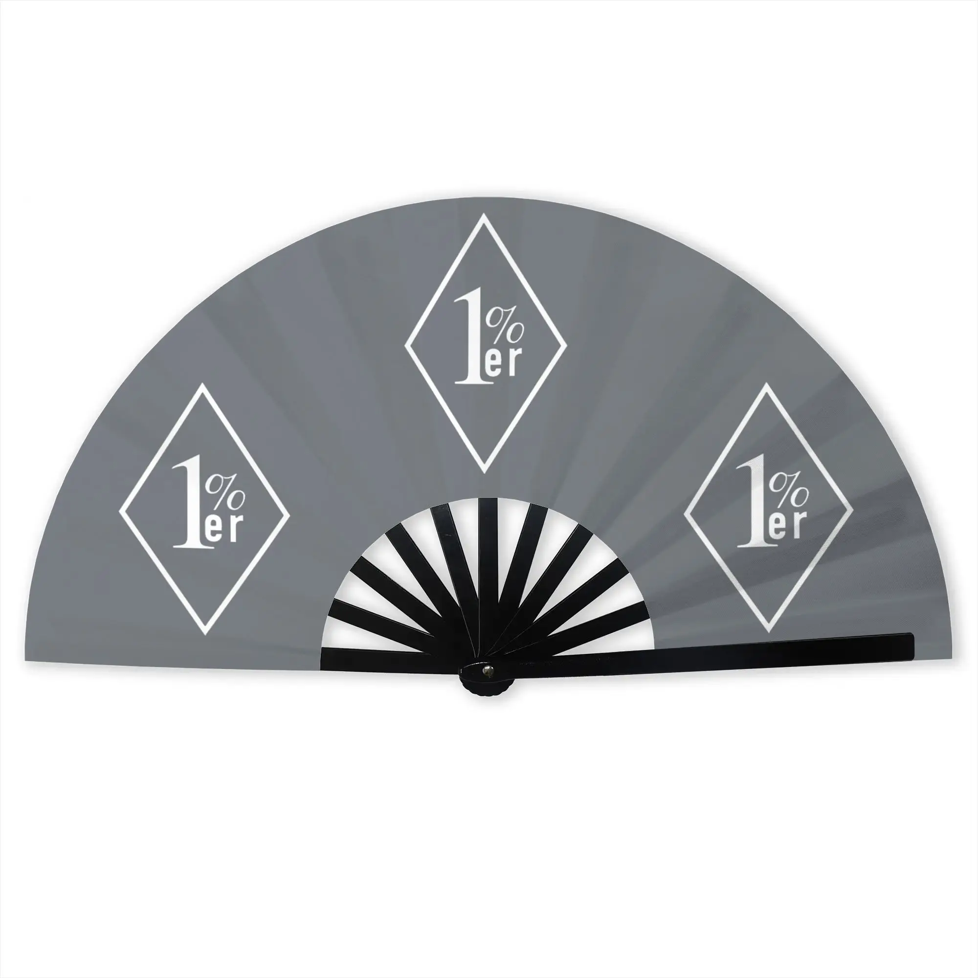 1% One Logo Hand Fan Promotional Gift Event Souvenir Percent Durable Folding Fans Creative Bulk Pack Fan