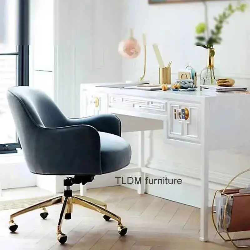 كراسي مكتب الإسفنج وسادة كرسي الشمال أثاث المكاتب المنزل مسند الظهر كرسي الكمبيوتر الحديثة رفع لعبة دوارة الفانيلا كرسي #2