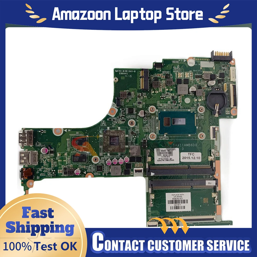 

Для материнской платы HP 15-AB DAX11AMB6D0 TPN-Q158 i3 i5 i7 809320-501 809320-001 X11B X11C X11D X11AR X10A X12A X11AF X11AM
