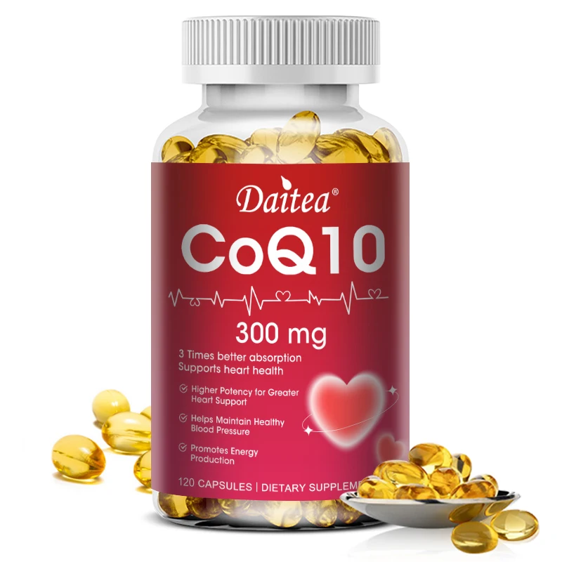 CoQ10 300mg Super 3x Absorption, Antioxidant, Good for Heart Health and Energy Production, Coenzyme Q10 Supplement