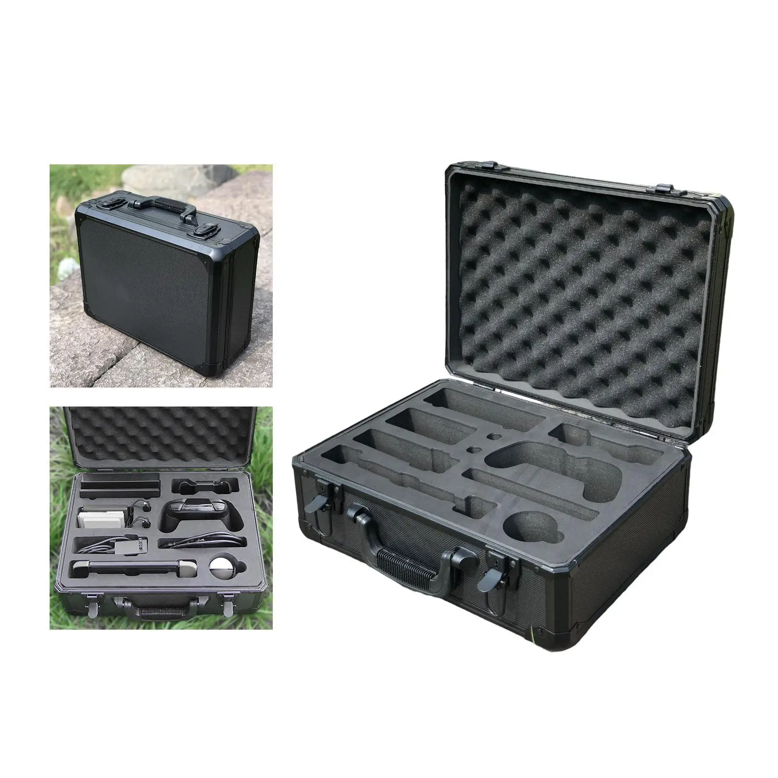 Travel Game Bag Aluminum Alloy Waterproof Travel Case for Controller Parts