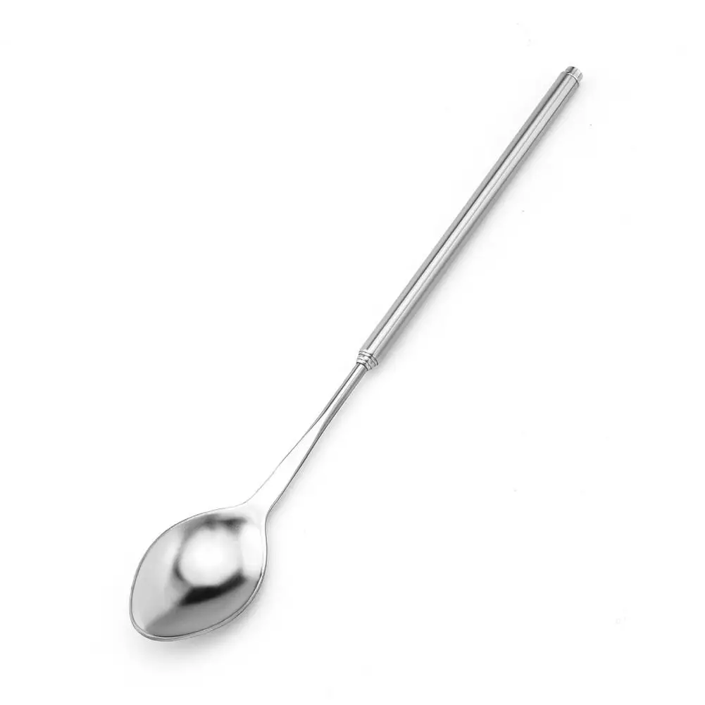 Long-handled Fork Spoon Telescopic Stainless Steel Bbq Fork Spoon Set Extendable Long Handle Cutlery Utensils for Outdoor