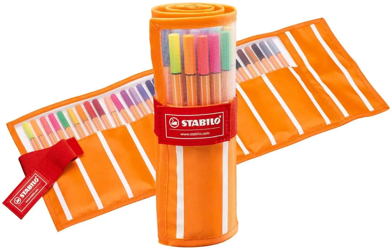 

30-Piece Fine Liner Pen Set, Assorted Colors Including Neon, 0.4mm Line Width