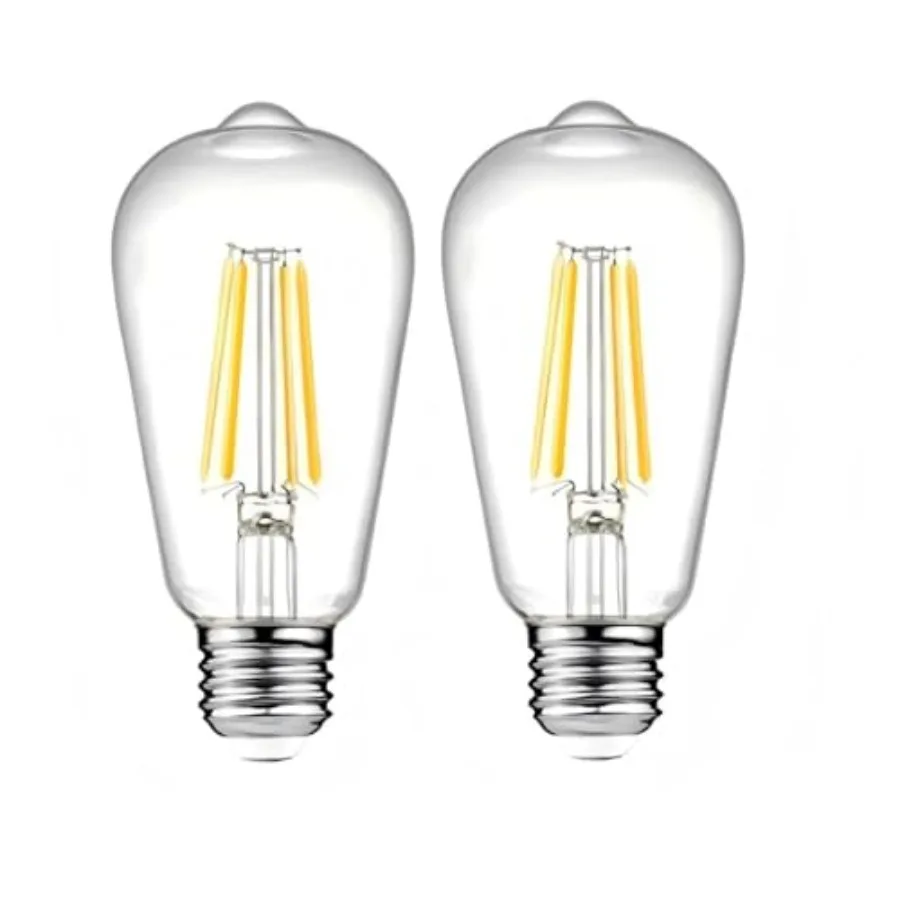 12V LED Edison Light Bulbs Low Voltage - Warm Light 6W E26 Standard Base 60W Equivalent - DC Bulb for RV, Solar Panel Project,