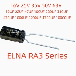 HiFi Audio Capacitor 16V 25V 50V 63V 10uF 22uF 47uF 100uF 220uF 470uF 1000uF 2200uF 3300uF 10000uF Original 20% ELNA RA3 Series