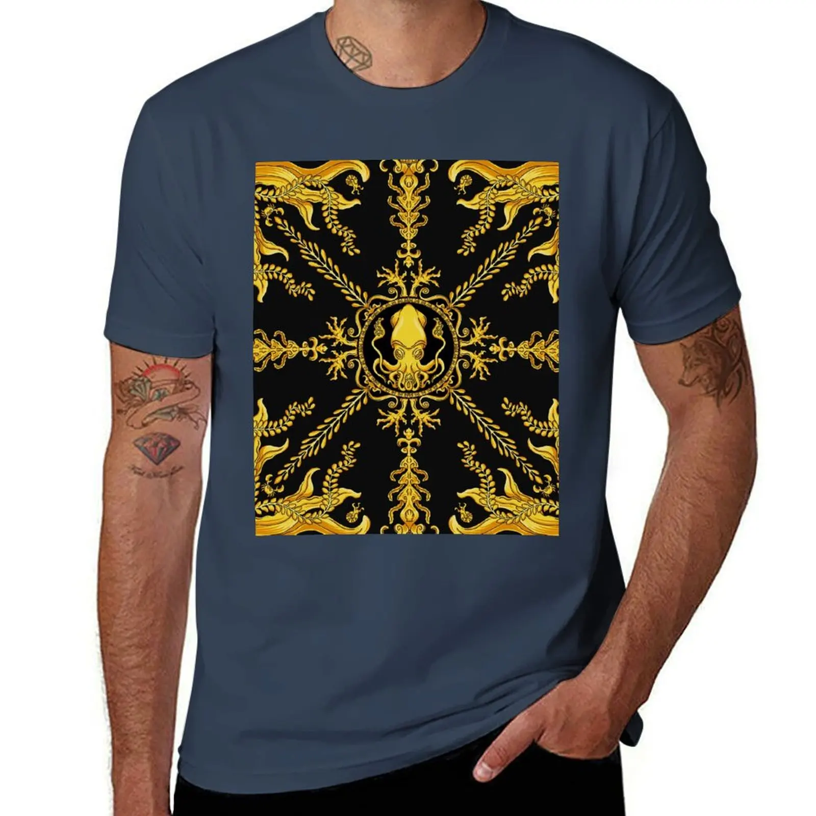 

Squid Designer Black T-Shirt Plus Size Loose Short Sleeve Top