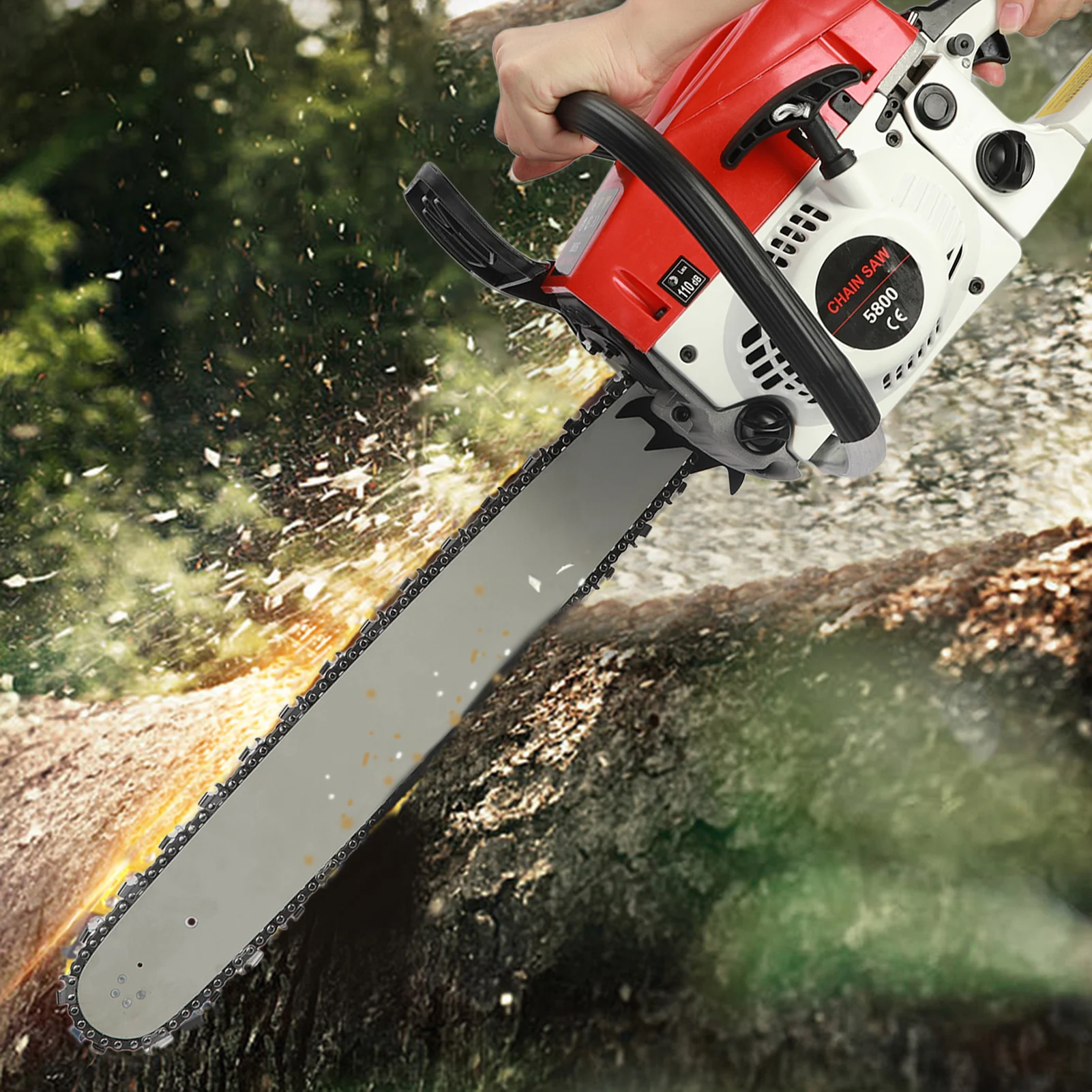 

High-Power Chainsaw for Logging with Ergonomic Comfortable Handle Design for Efficient Forestry Work