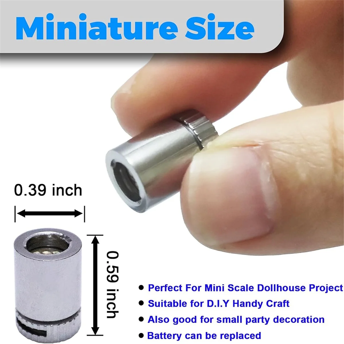 Luci in miniatura da 36 pezzi per casa delle bambole, luci a LED in miniatura per artigianato, mini faretti a batteria (bianco caldo)