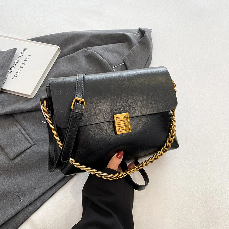 حقيبة كتف جلدية مصممة شهيرة للنساء حقائب يد كلاسيكية أنيقة #5