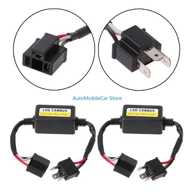 G8TE 2Pcs Car LED Headlight Canbus Canceller Error Anti Flicker Resistor Adapter Error Resistor