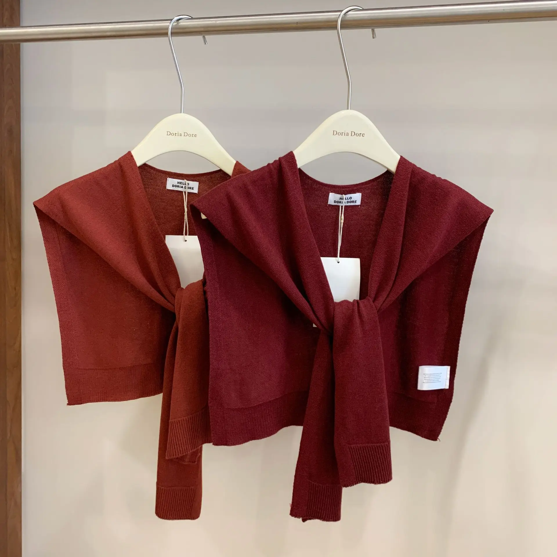 

New Autumn Winter Knitted Tank Top Scarf Solid Shoulder Shawl Cape Female Fashion Elegant Versatile Office Waistcoat Scarves