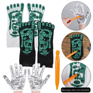 Massagem nos pés Acupressure Meias e Luvas, Massagem fisioterapêutica, Aliviar pés cansados, Meias de reflexologia, Assistência médica 12 principais vendas luva massageador - №5