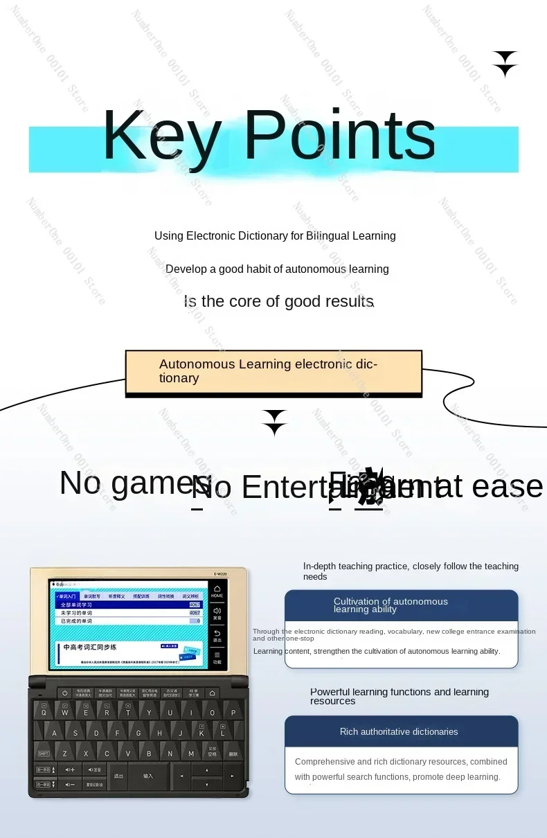 English Electronic Dictionary E-W220 Dictionary for College Students Word Learning Artifact