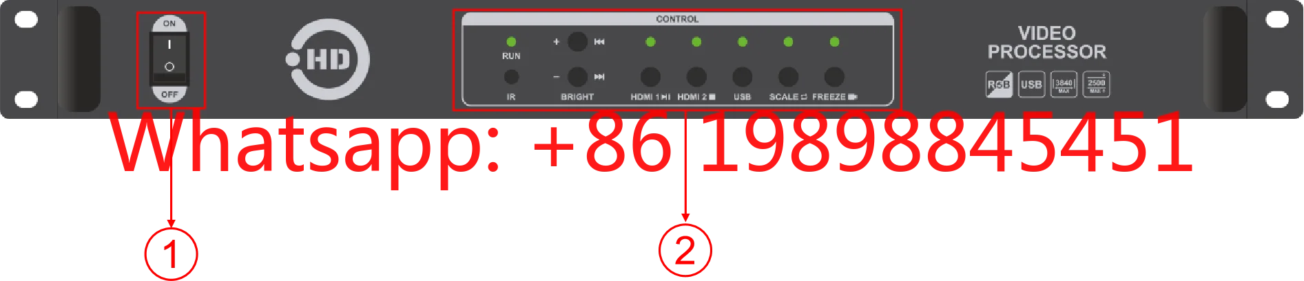 Huidu HD-VP210S 3-in-One LED Video Controller, IP65 1.3 Million Pixels for Indoor Outdoor Elevator Digital Poster