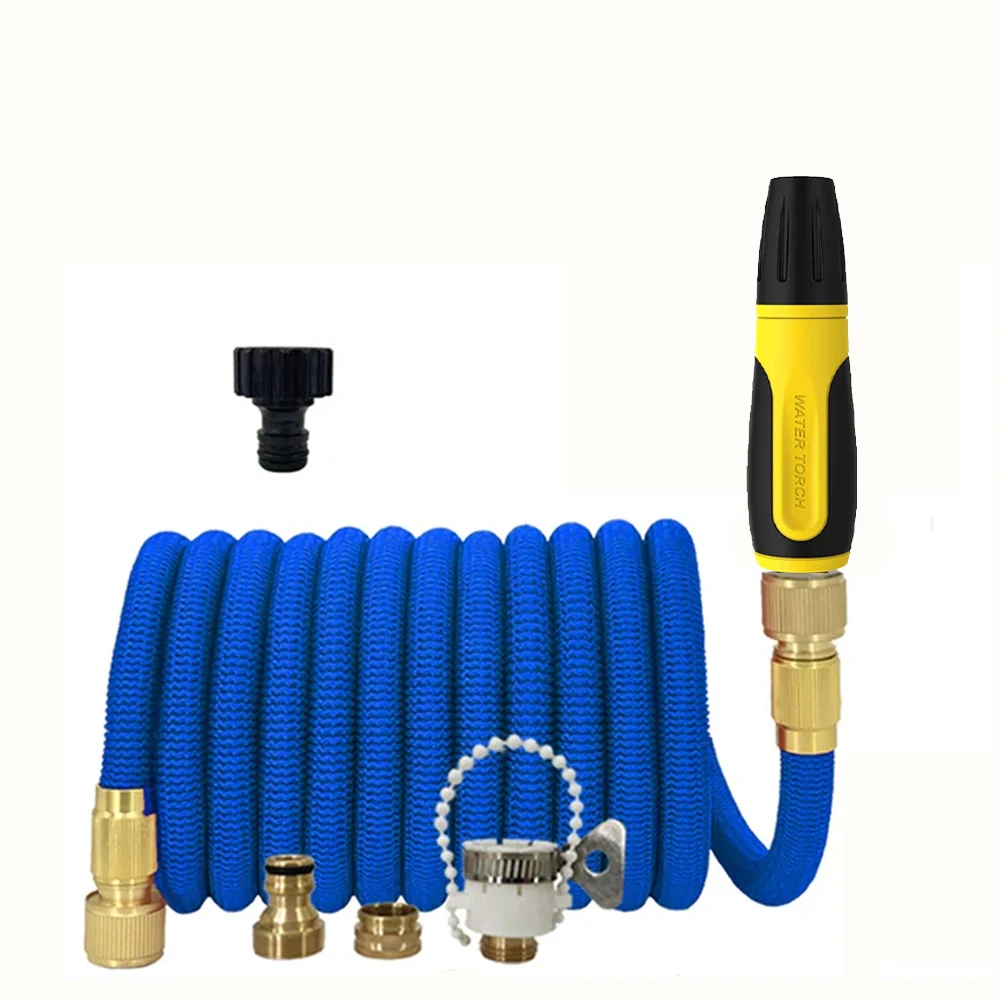 

Растягивающийся садовый шланг с многофункциональной насадкой Magic Hose, 25-125 футов, для мойки автомобилей под высоким давлением, регулируемый распылитель, гибкий шланг