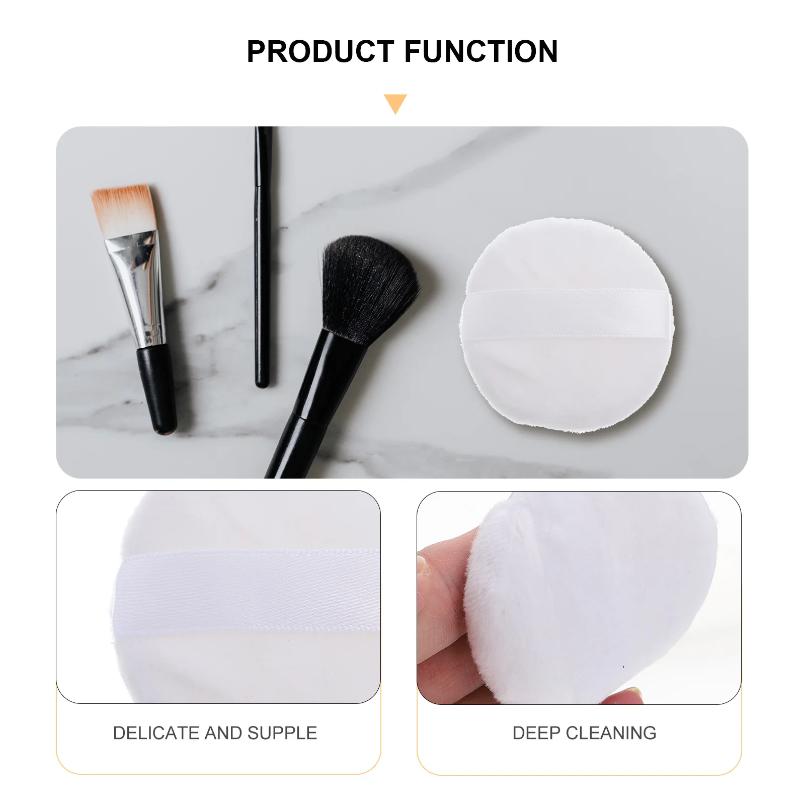 

5Pcs Makeup Puff Round Cotton Soft Applicator Suitable for Foundation Cream Concealer Blush Highlight Powder Puff Beauty Supply